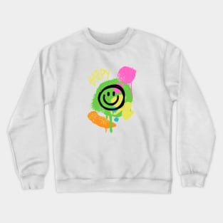 Smiley world, smile icon, happy face Crewneck Sweatshirt